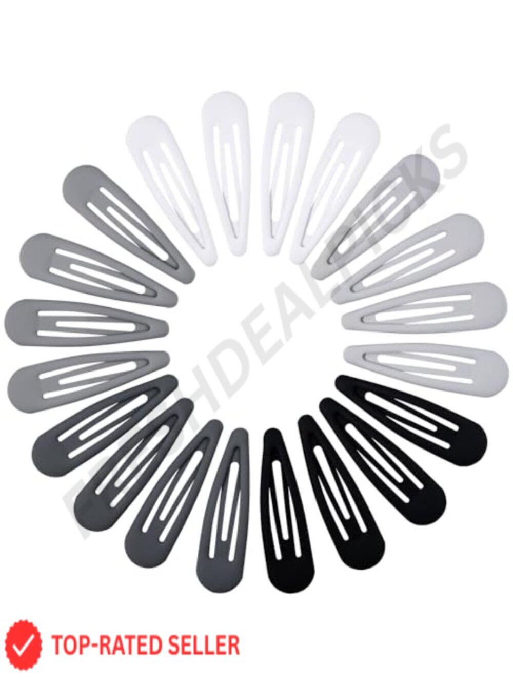 20 Pc Metal Snap Hair Clips No Slip Barrettes for Thin Fine Hair